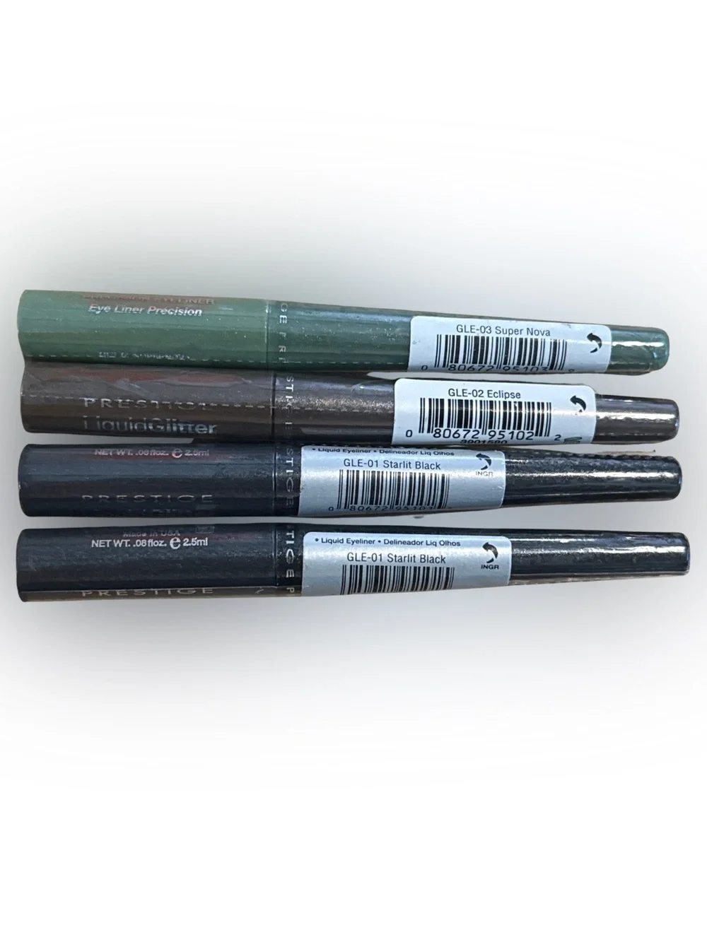 PRESTIGE LiquidGlitter Precision Eyeliner LOT OF 4 NEW